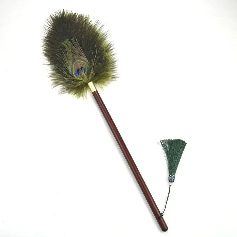Peacock Feather Anti-Static Dusting Brush | Bowlift