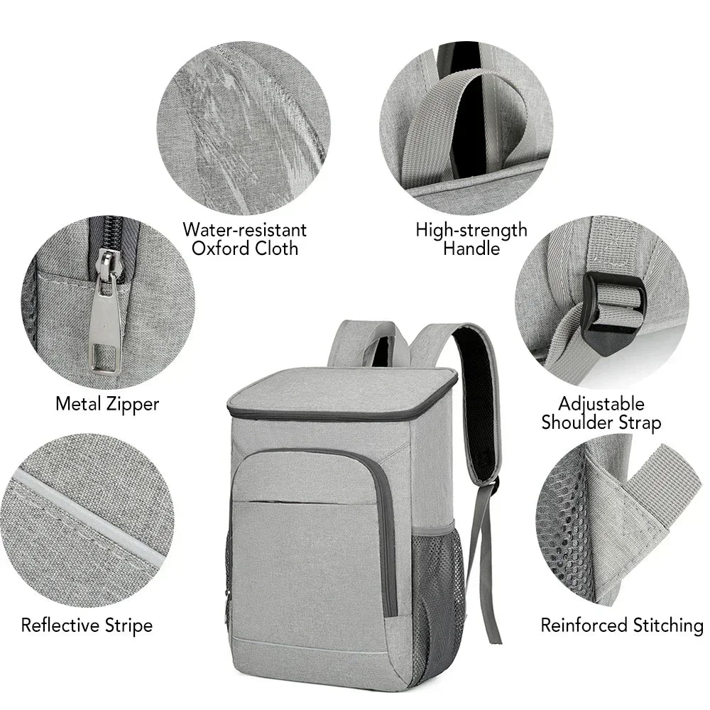 BowLift | FrostoPak Cooler Backpack 30L | Leakproof & Insulated | For Camping, Hiking & Picnics | Oxford Fabric