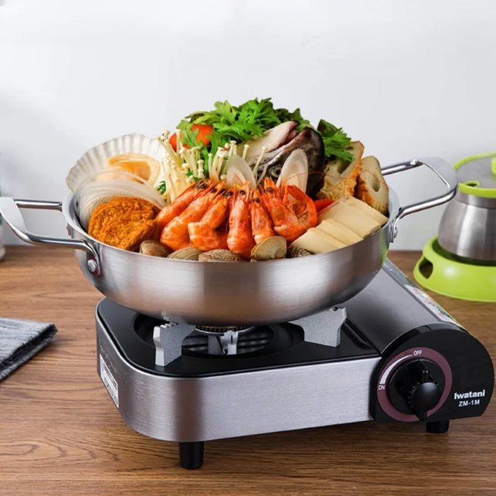 GastroPan – Stainless Steel Sauce & Paella Pan with Handle Bowlift