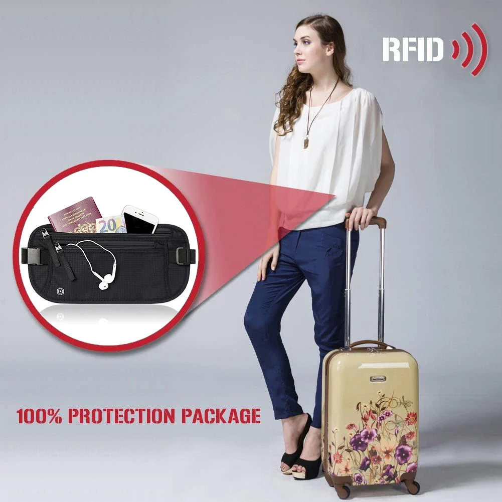 BowLift | SafeTraveler Waist Bag | RFID Protection | Hidden Security Pocket | For Men & Women
