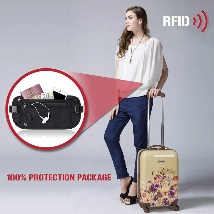 BowLift | SafeTraveler Waist Bag | RFID Protection | Hidden Security Pocket | For Men & Women