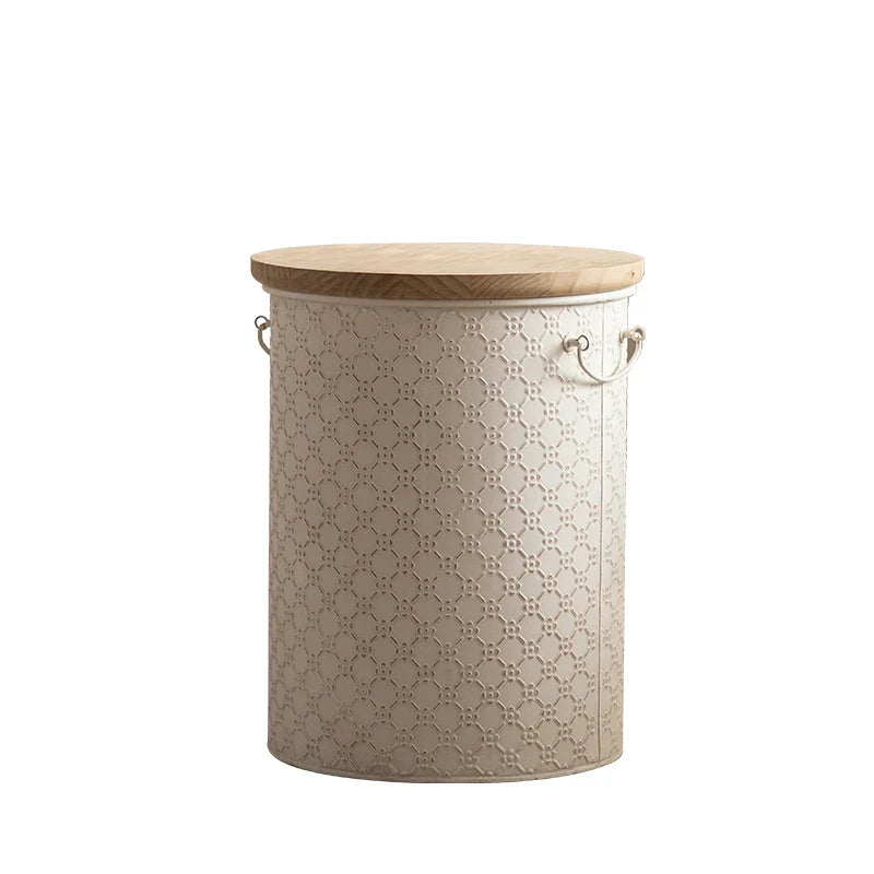 BowLift | French Side Table Made of Iron with Storage Bin Space-Saving Design