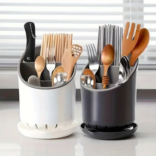 BowLift | OrgaClean Cutlery Holder with Draining Function | Multi-layer Kitchen Organizer for Chopsticks, Spoons & Cutlery | Hygienic & Easy to Clean