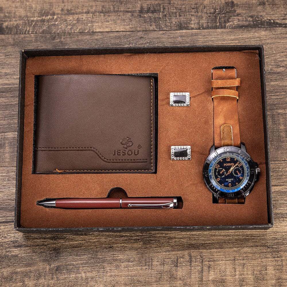 BowLift | 4Pcs Luxury Men Business Watch Gift Set
