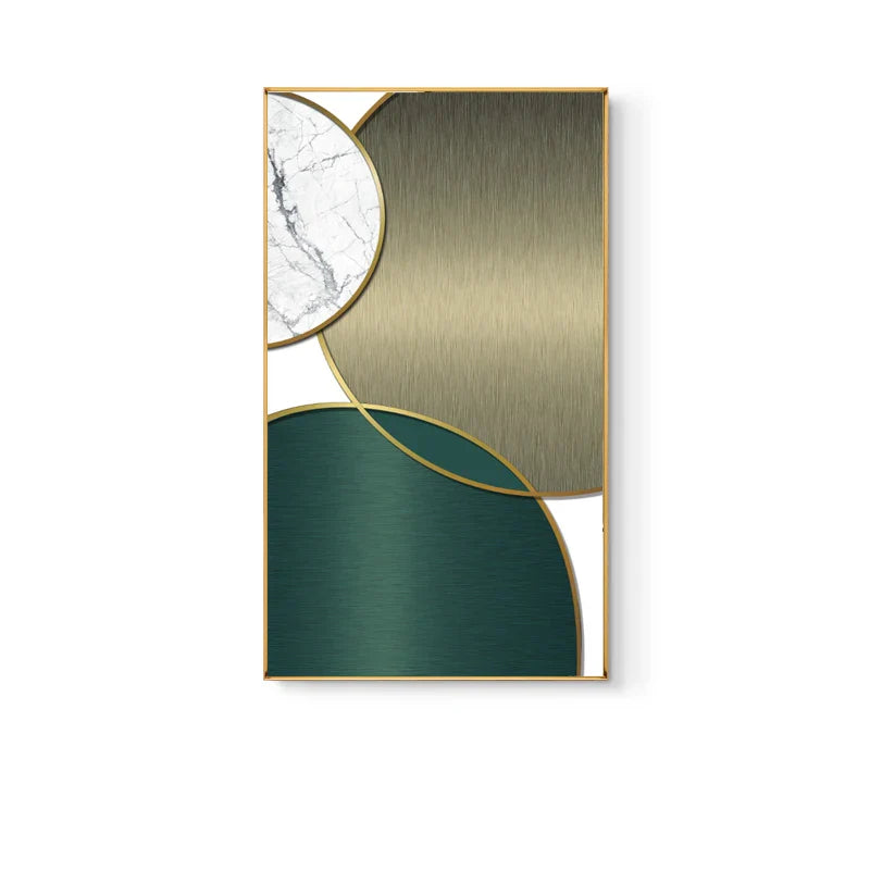 Modern Abstract Geometric Circles Wall Art Fine Art Canvas Prints Pictures For Luxury Living Room Dining Room Hotel Bedroom Home Office Art Decor | Bowlift