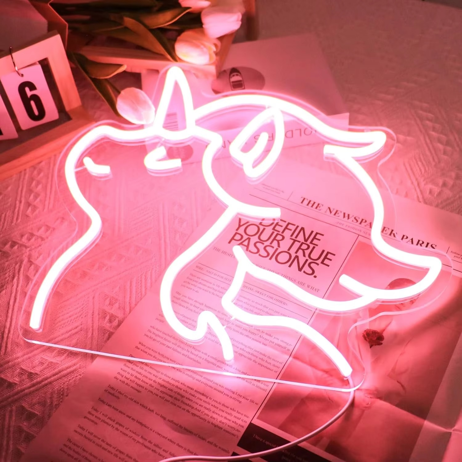 BowLift | Charming Unicorn LED Neon Light – Adjustable Brightness for Perfect Room Ambiance
