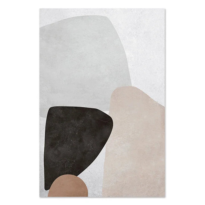 Scandinavian Abstract Grey Pink Granite Wall Art Fine Art Canvas Prints Pictures For Modern Apartment Living Room Bedroom Art Decor | Bowlift