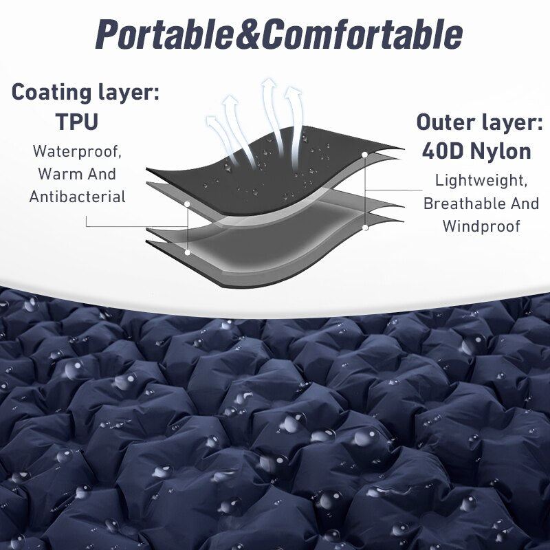 Portable Inflatable Built-in Pillow Nature Nest Camping Bed | Bowlift