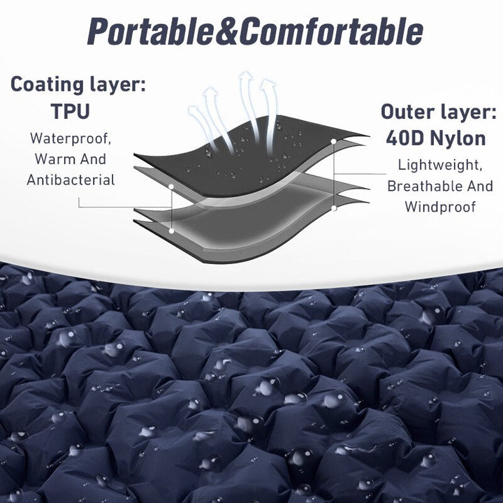 Portable Inflatable Built-in Pillow Nature Nest Camping Bed | Bowlift