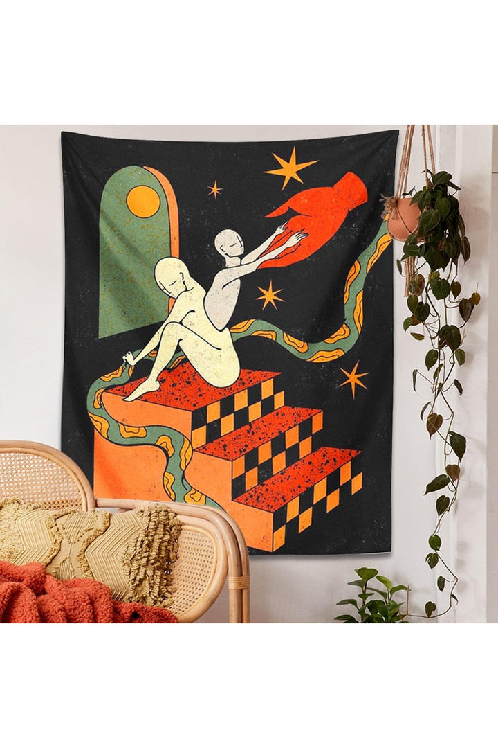 trippiges art wall carpet | Bowlift