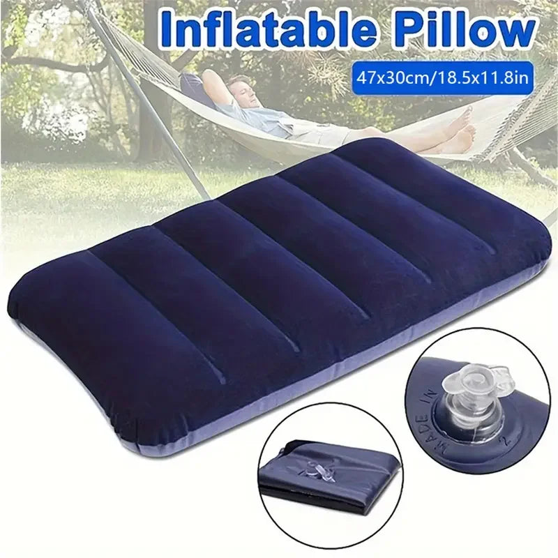 BowLift | Inflatable Travel Pillow 47x30 cm | Foldable & Lightweight | AirNest Outdoor Air Cushion for Camping & Air Travel
