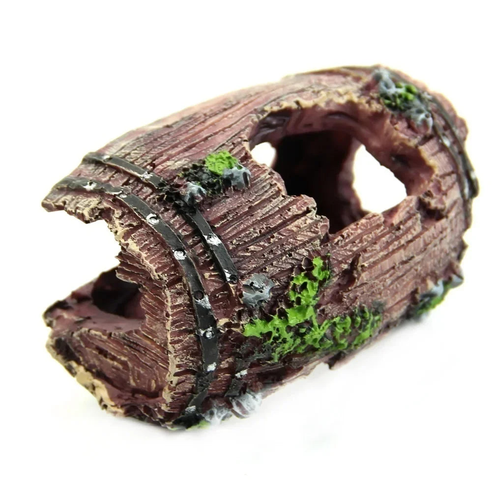 BowLift | Aquavinto Aquarium Deco Barrel | Realistic & Non-Toxic | Hiding Place for Fish | 6x9cm Resin