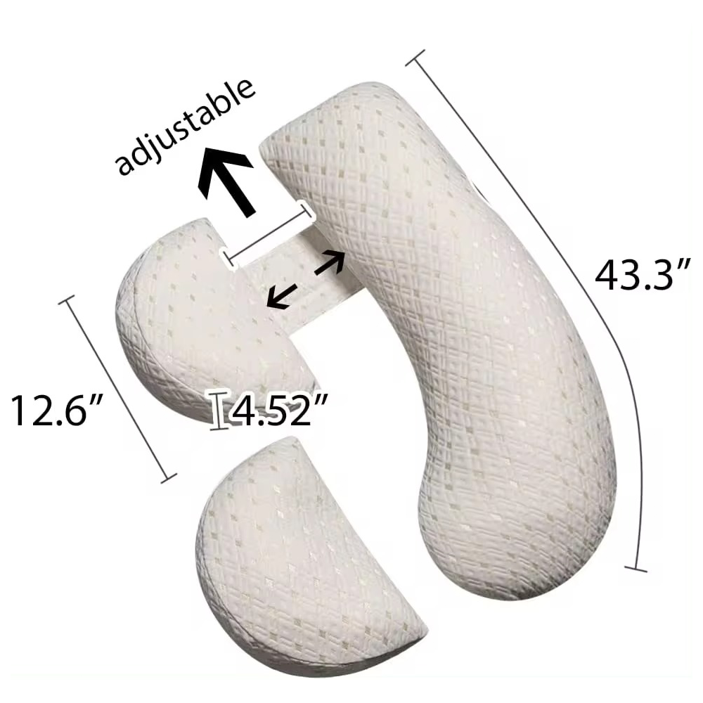 ComfyMama U-shaped pregnancy pillow – Full body support & washable cover | Bowlift