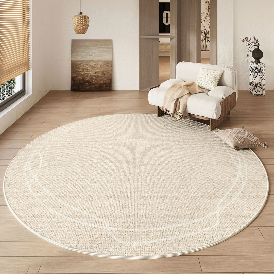 BowLift | Wabi Sabi Round Rug Waterproof Non-Slip for Living Room Bedroom