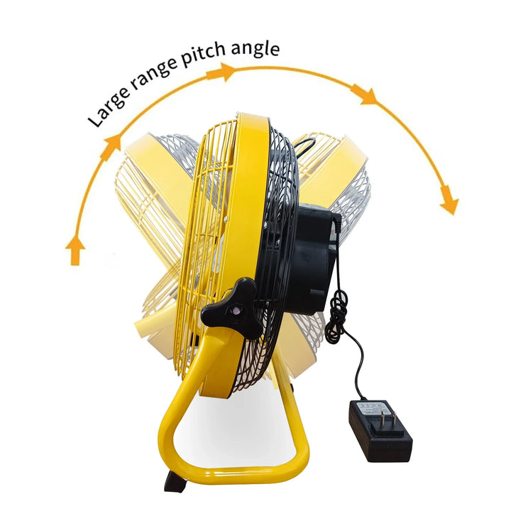 214-Inch Portable Rechargeable Table Fan – Solar & AC Powered Dual Input for Home, Camping & Fishing | Bowlift