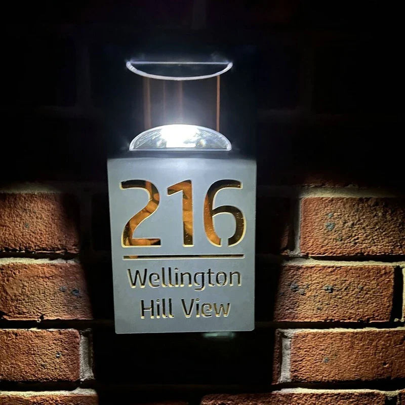 BowLift | Solar House Address Sign Light