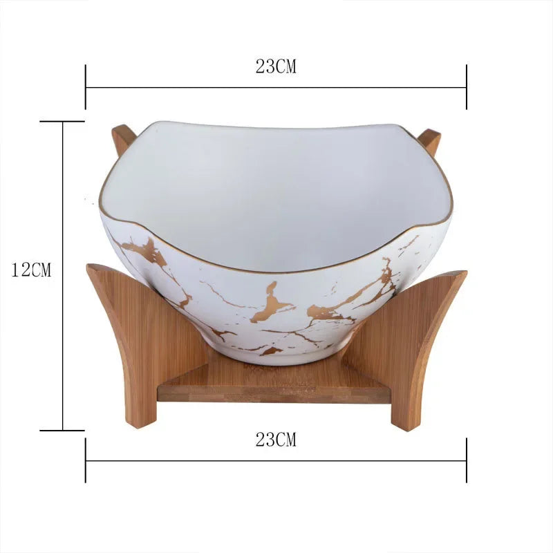 Marble Salad Bowl Bowlift
