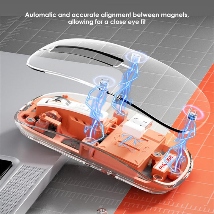 BowLift | Silent Transparent Clear Click Wireless Mouse