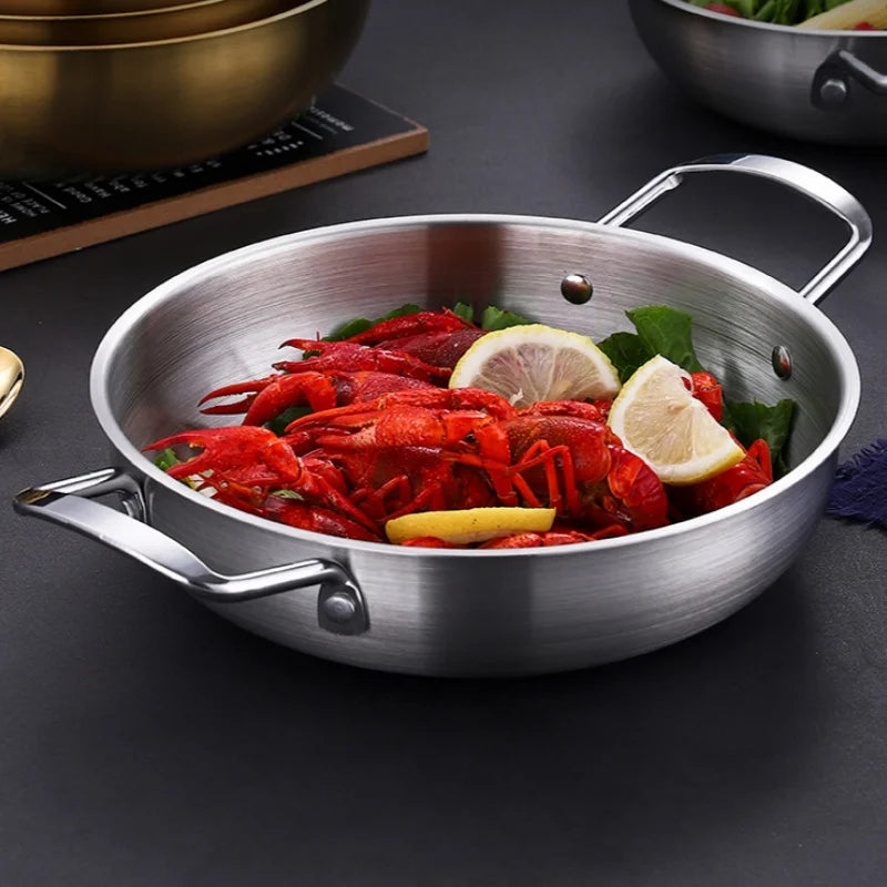 GastroPan – Stainless Steel Sauce & Paella Pan with Handle Bowlift