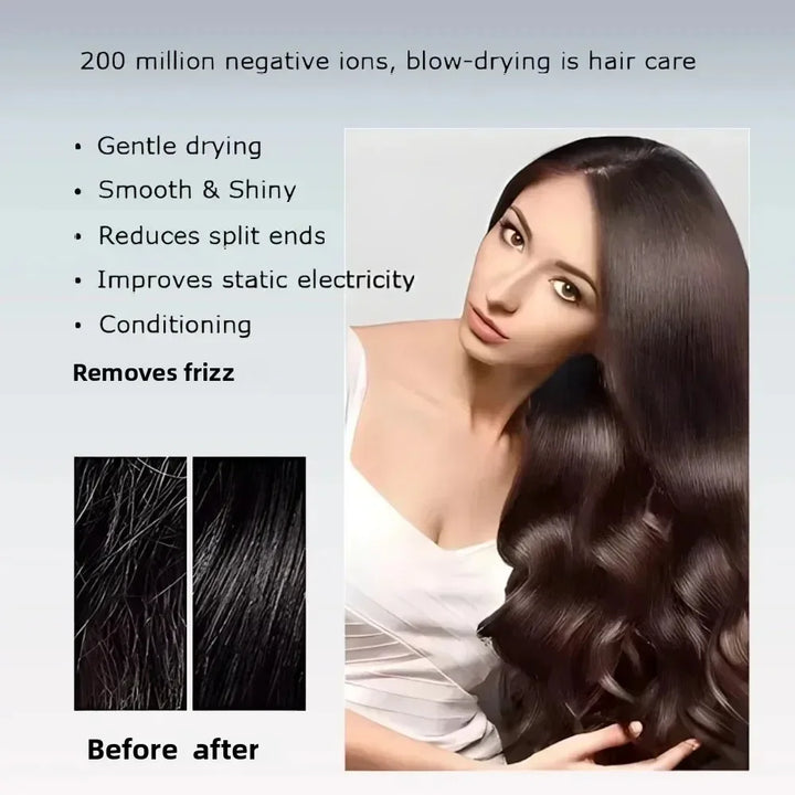 BowLift | Ion Hair Dryer | 200 Million Negative Ions | Intelligent Temperature Control | 110,000 RPM