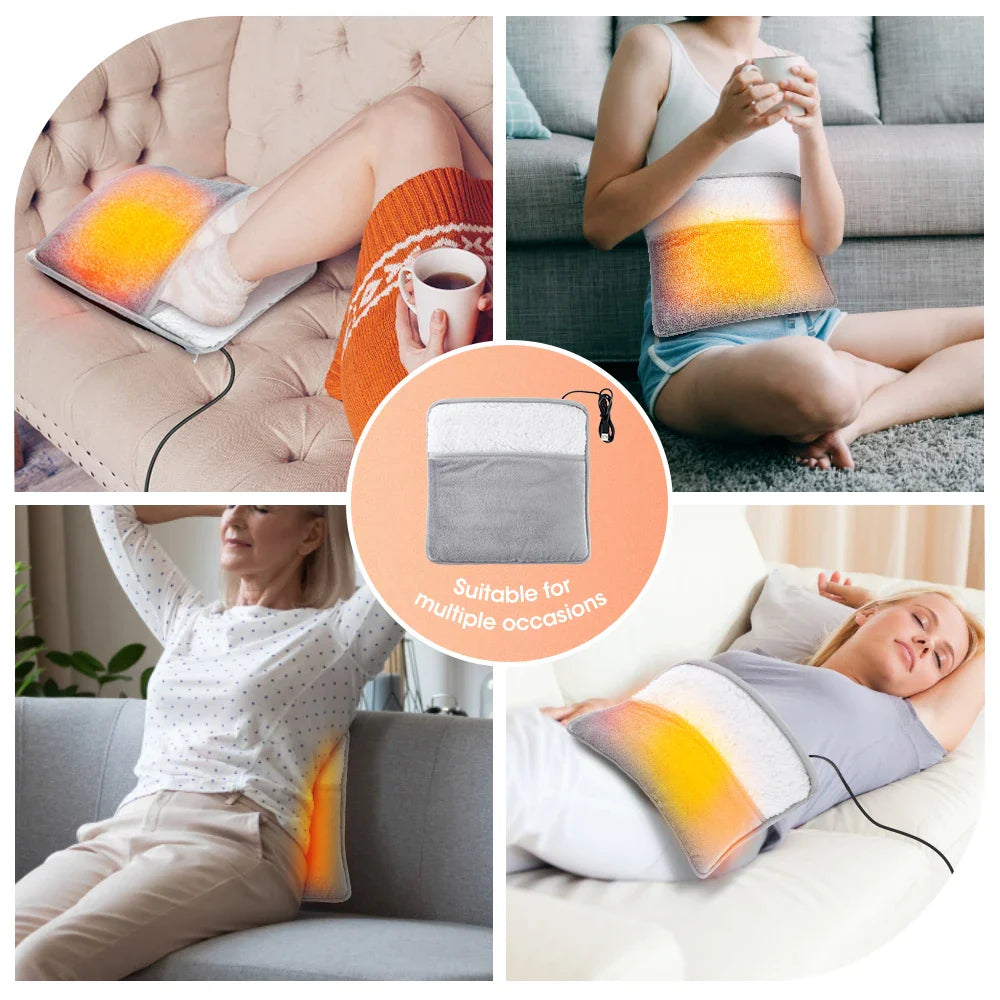 BowLift | WarmStep Electric Foot Heating Mat | USB Heated Foot Warmer | Soft Flannel | Washable & Energy Saving