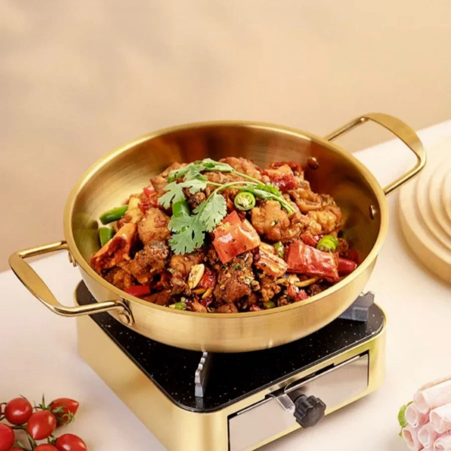 GastroPan – Stainless Steel Sauce & Paella Pan with Handle Bowlift