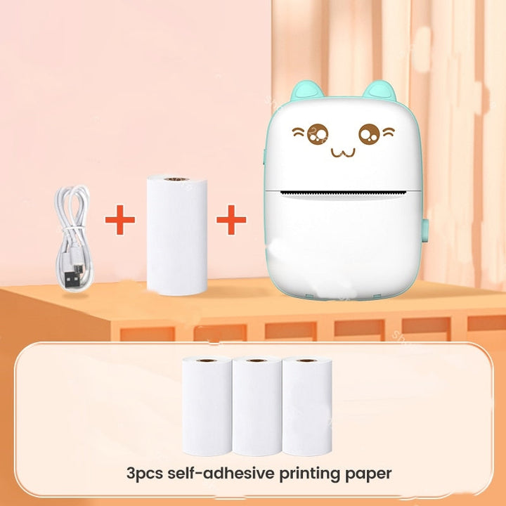 Mini Cat Thermal Bowliftuetooth Label Printer | Bowlift