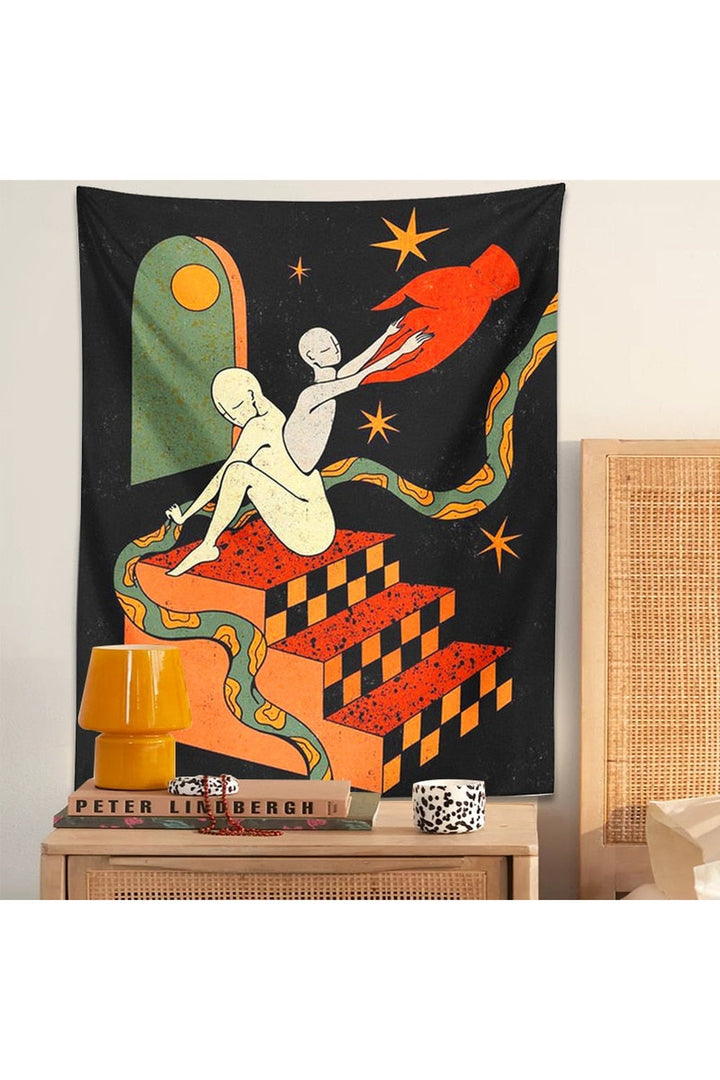 trippiges art wall carpet | Bowlift