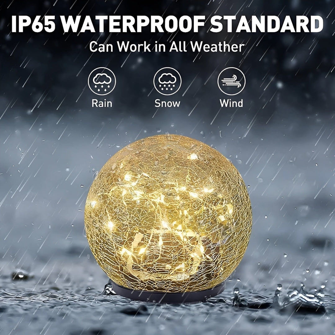 BowLift | Lumora Solar Garden Light | Warm White LED Light | Automatic & IP65 Waterproof | Broken Glass Design