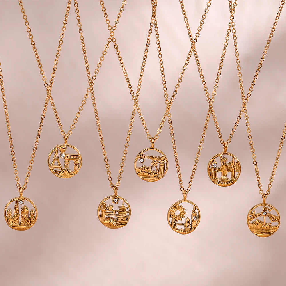 BowLift | 18k Landmark Adventures Travelers Necklace