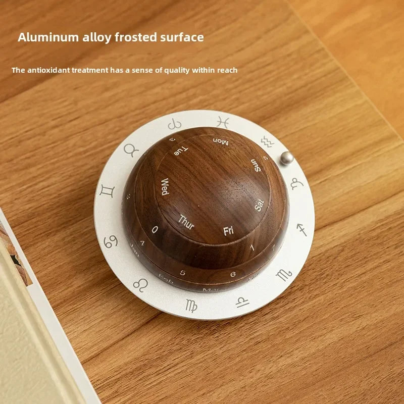 BowLift | Cosmic Cycle Minimalist Rotating Wooden Calendar