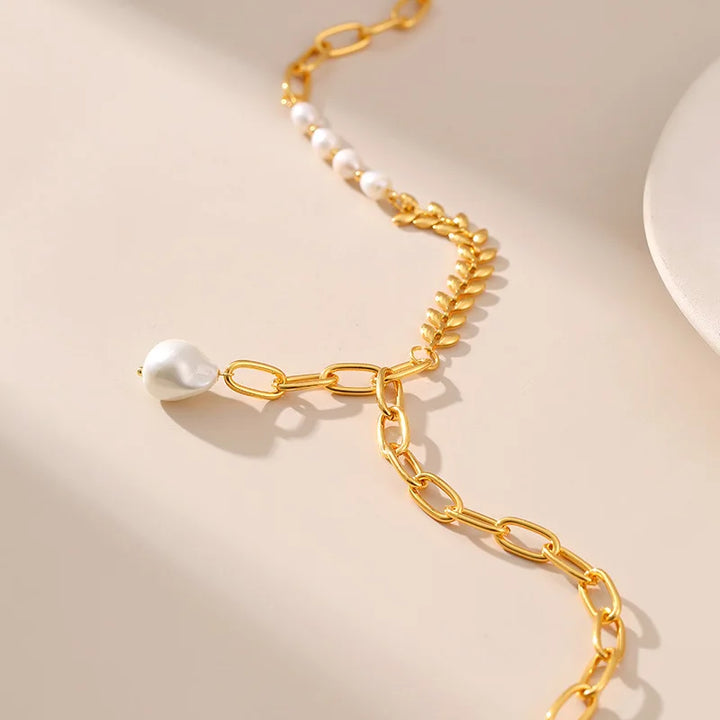 BowLift | 18k Minimal Mix Chain Lariat Necklace