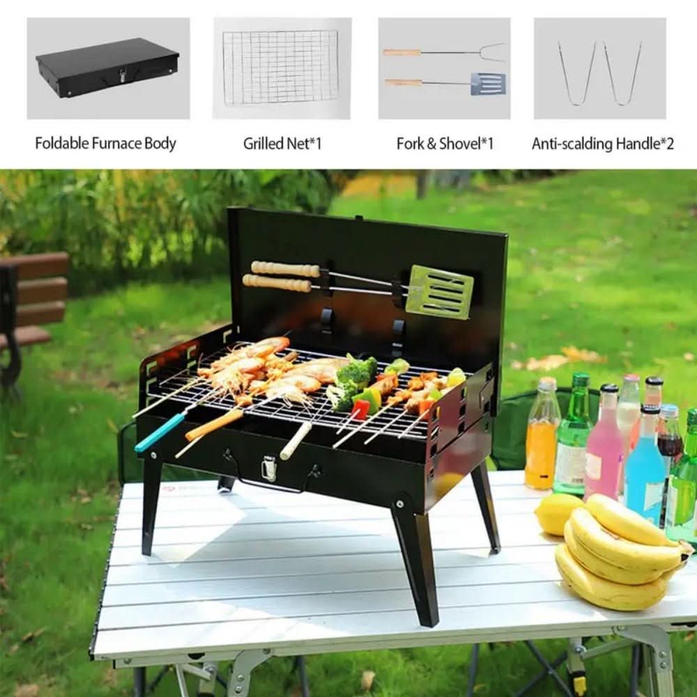 BowLift | Foldable steel garden barbecue for camping & garden