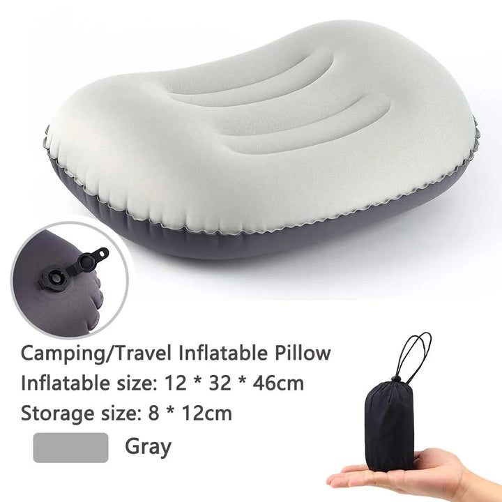 BowLift | AirNest Inflatable Outdoor Pillow | Compressible & Foldable | Neck Support for Camping, Hiking & Travel