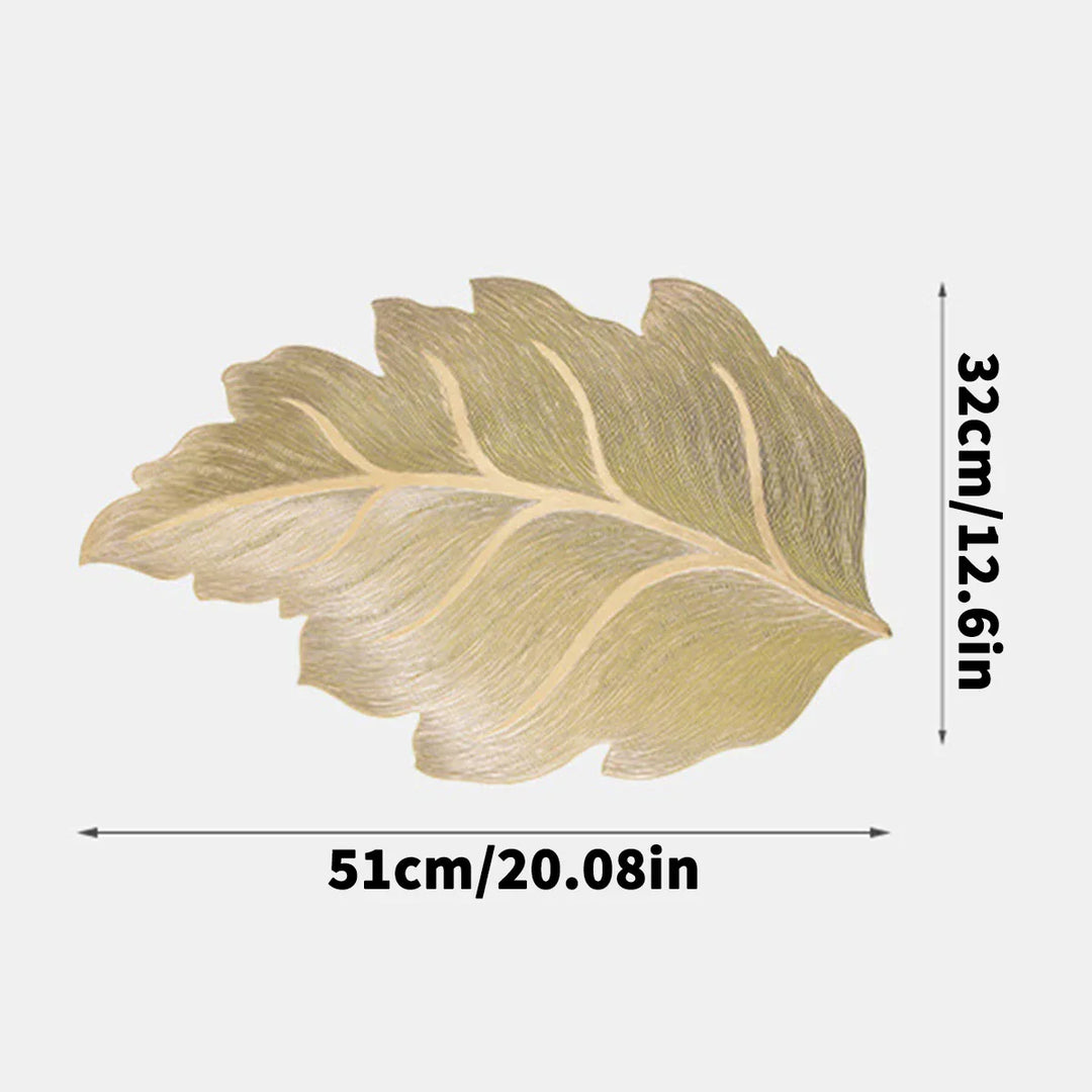 Gold Leaf Shape Decorative Serving Tray | Bowlift