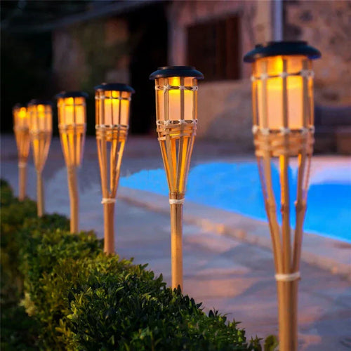 BowLift | 5-Piece Solar Torch Light Set – Flame Effect LED Garden Lights | Solar Powered & Weatherproof Outdoor Lighting