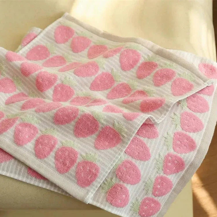 Strawberry Series Cotton Towel Collection | Bowlift