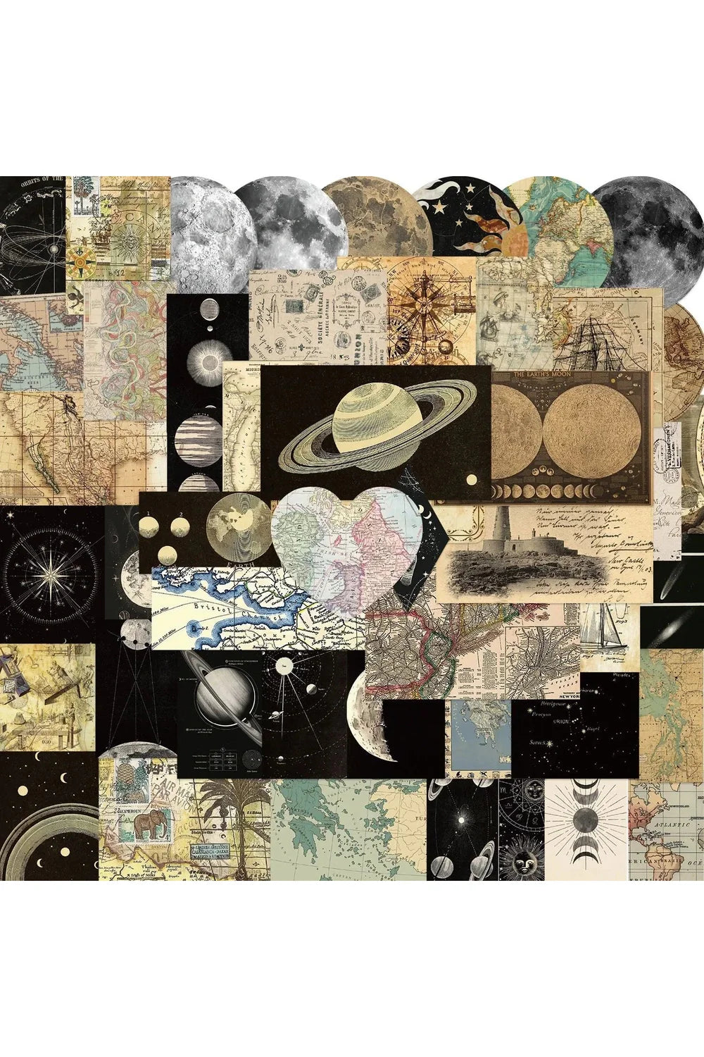 Planet map scrapbooking stickers | Bowlift
