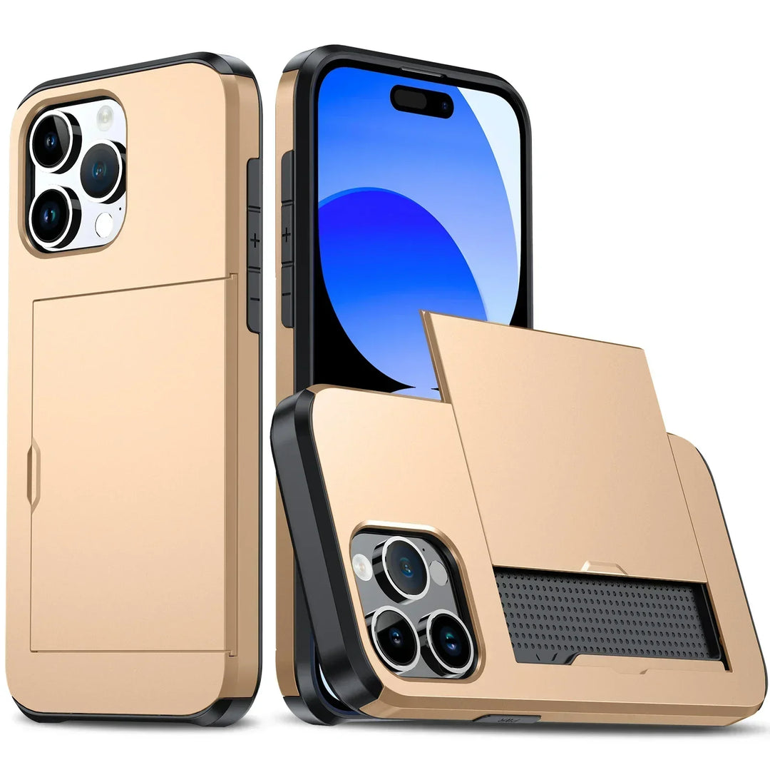 BowLift | LuxShield iPhone Case with Card Holder | Slim Design | Card Storage | Protection & Style