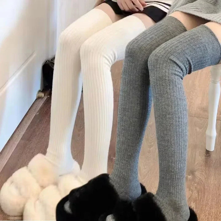 BowLift | WoolLuxe Women's Overknee Socks | Autumn & Winter | Warm & Thick | Solid Colors | 60–65 cm