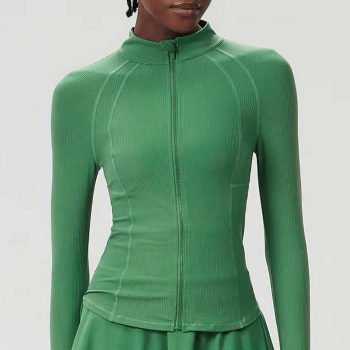 BowLift | Womens Slim Fit Running Jacket With Full Zip Long Sleeve Lightweight Sports Top