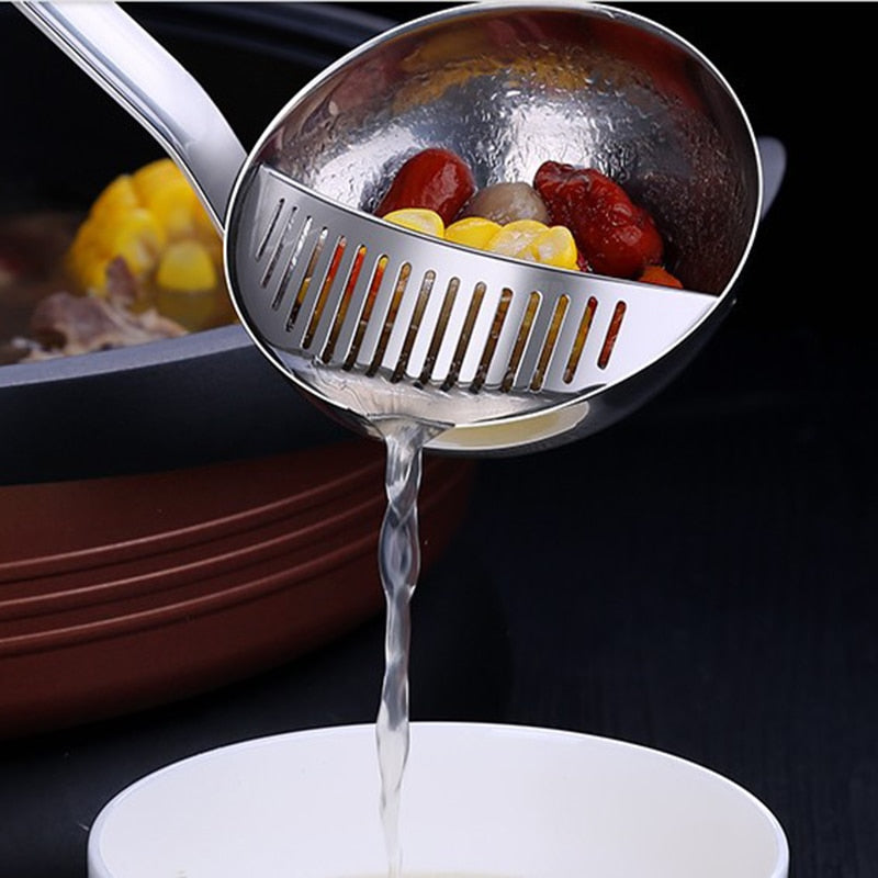BowLift | Long Handle Soup Strainer Spoon