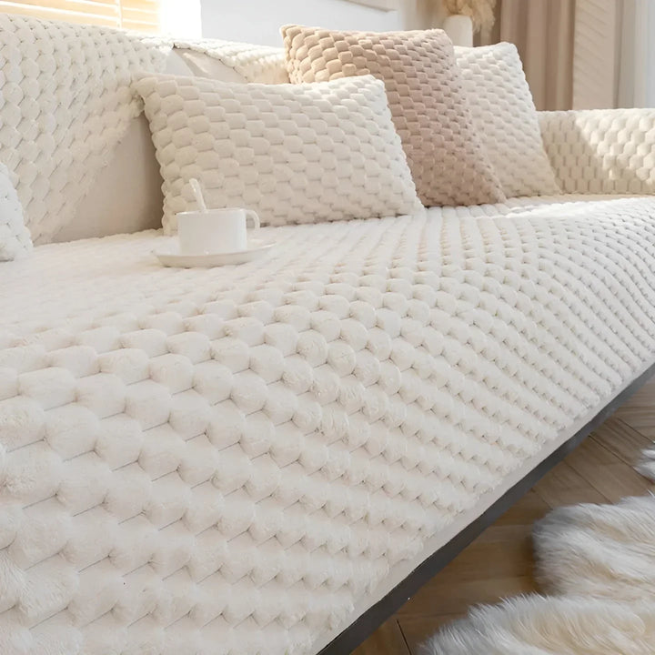 BowLift | Luxurious velvet sofa cover with textured pattern