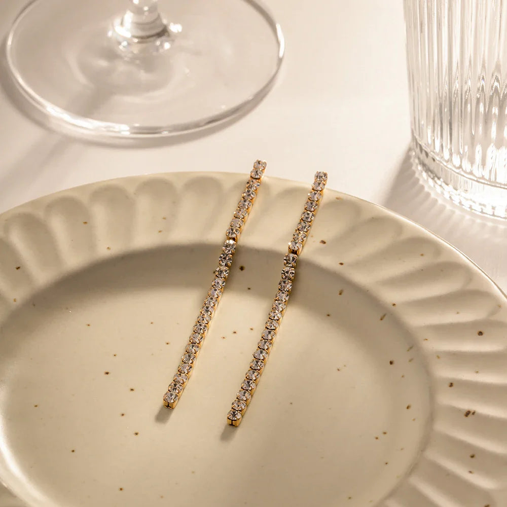 BowLift | 18k Dainty Diamond Tassel Earrings