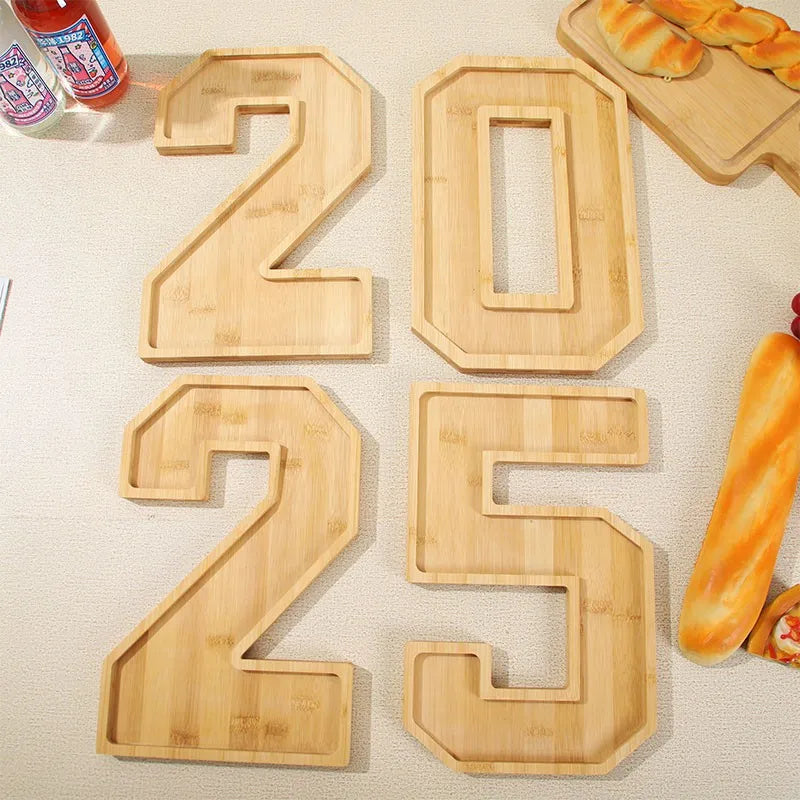BowLift | Wooden Numbers Serving Tray