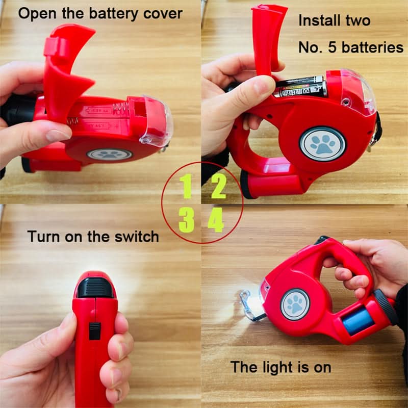 BowLift | LED Dog Leash with Integrated Flashlight for Safe Walks