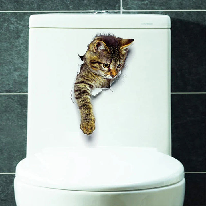 3D Toilet Protector Cat Sticker | Bowlift