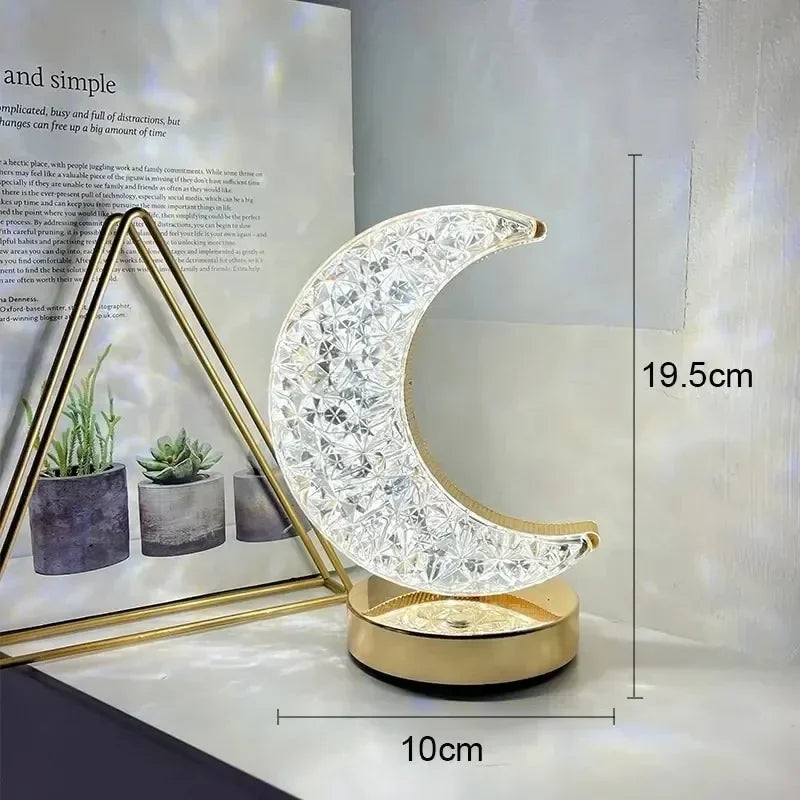 Half Moon Crystal Lamp