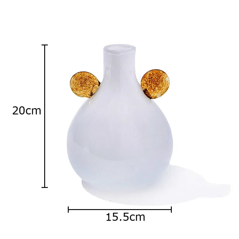 Coloured Globe Handled Glass Jar Vase Collection | Bowlift