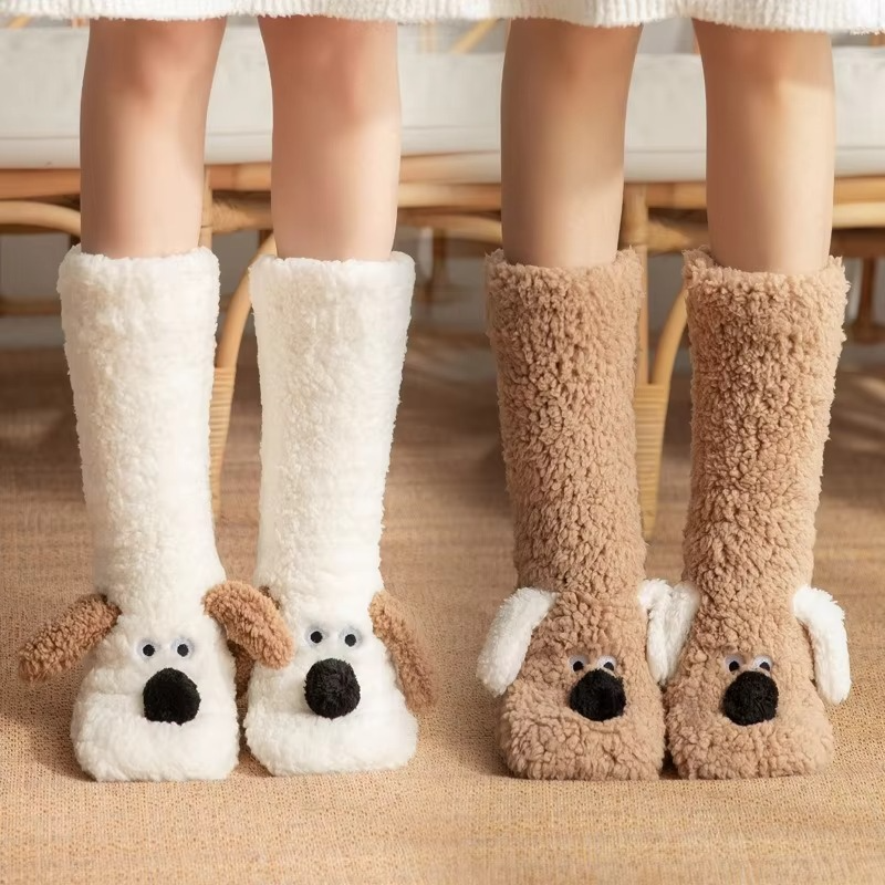 BowLift | Luxurious Velvet Coral Fleece Winter Socks for Women